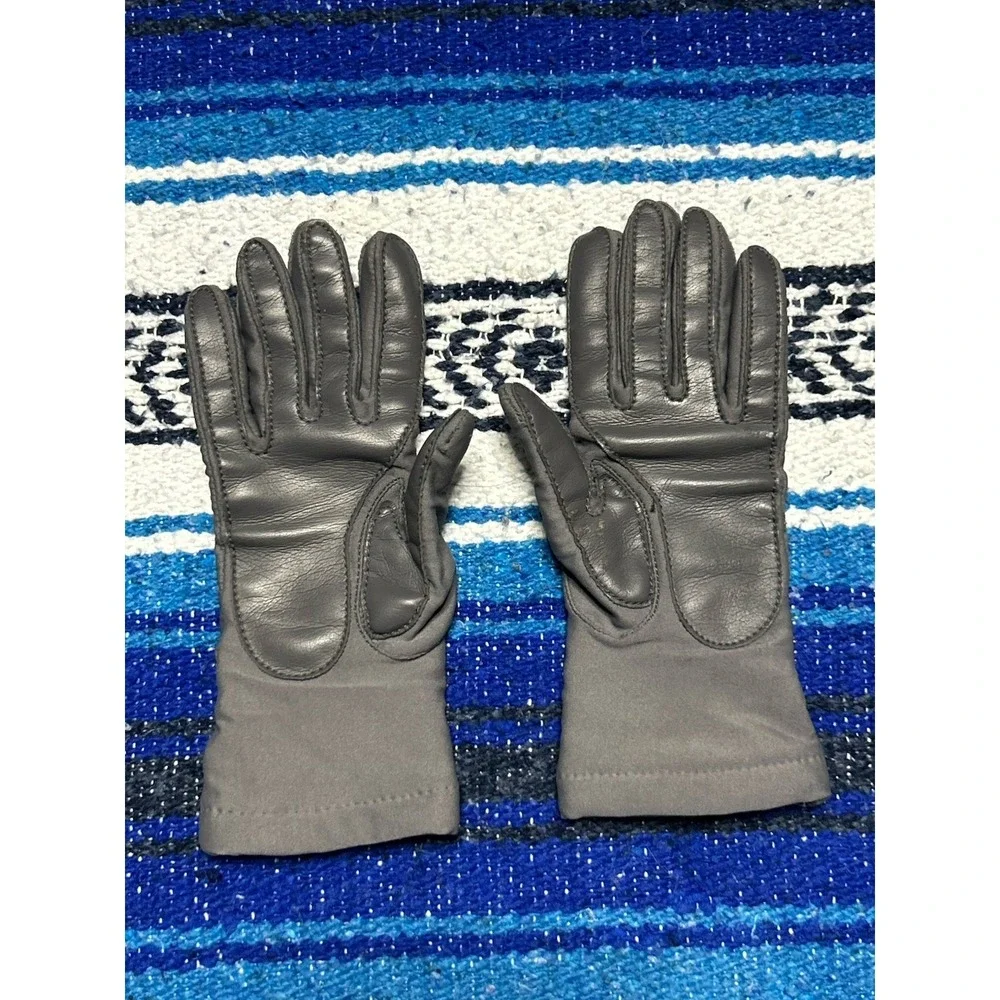 Vintage Sheer Energy Driving Gloves Women's Ladies Gray Lined One Size Grip